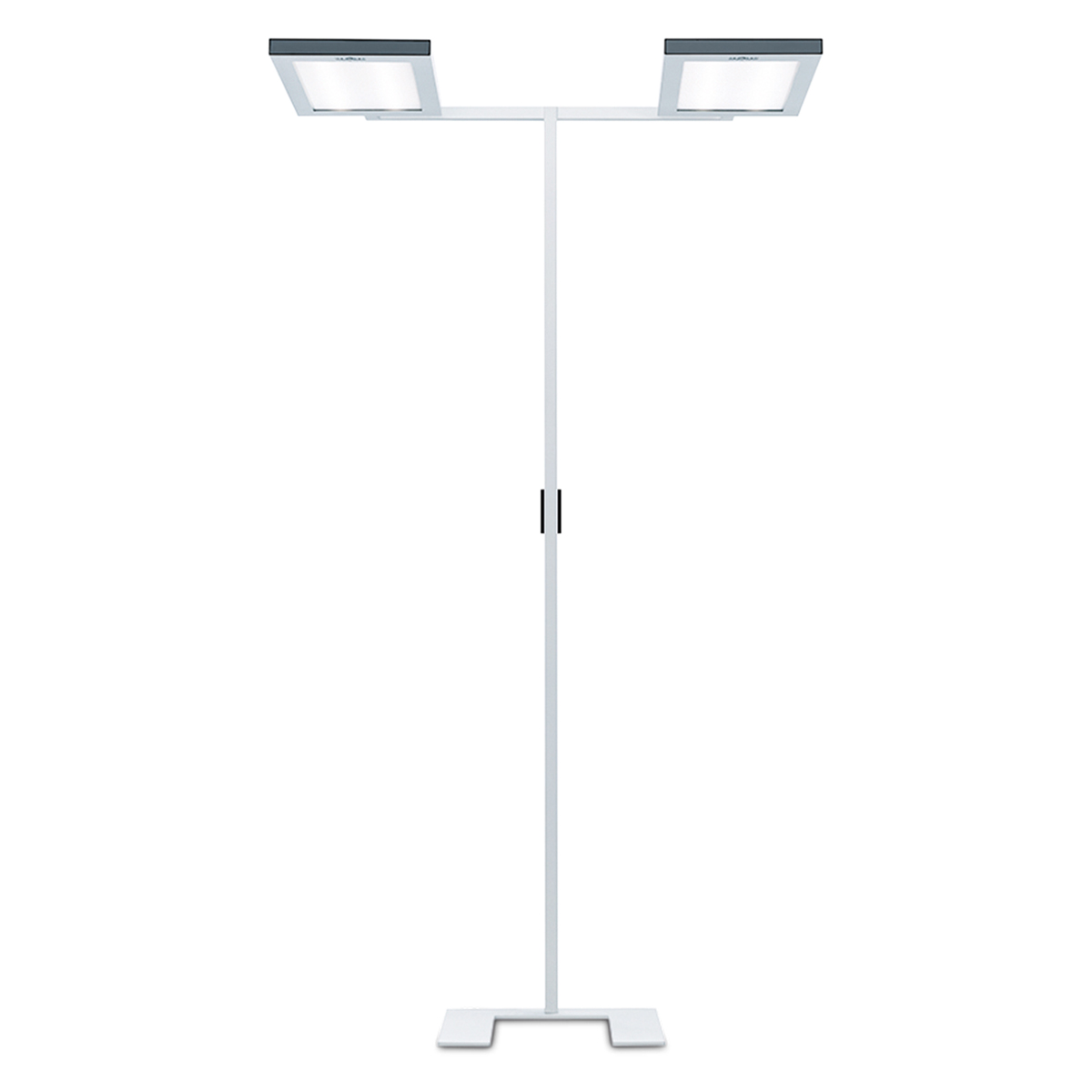 Lampadaire Lavigo Twin-U, 224 W, 4000 K, gris métallisé