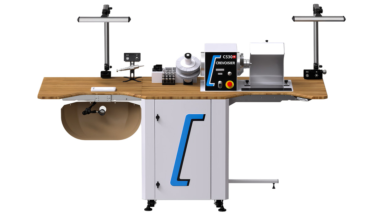 Crevoisier C530 Bijoutier, station compacte de fabrication de bijoux avec entraînement puissant à faibles
vibrations, M12 (230 V)