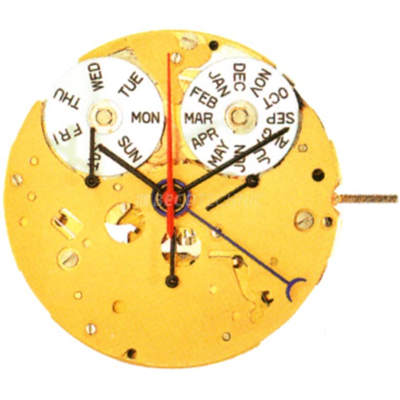 Mvt. Ronda 5040.F 12 1/2''' SC DAY/DATE12 MONTH CHR doré Quartz (395)