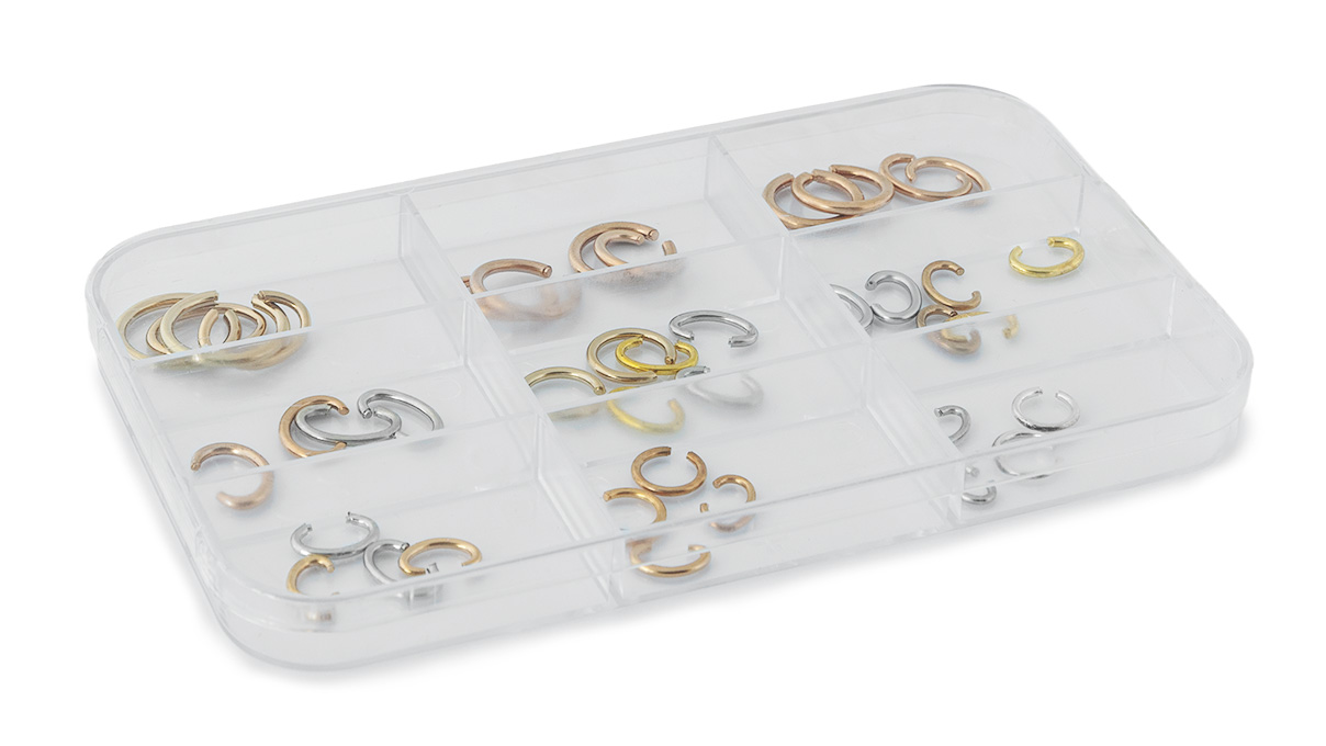 Assortiment de bélières pour montres de poche, ovales et ronds, 40 pièces