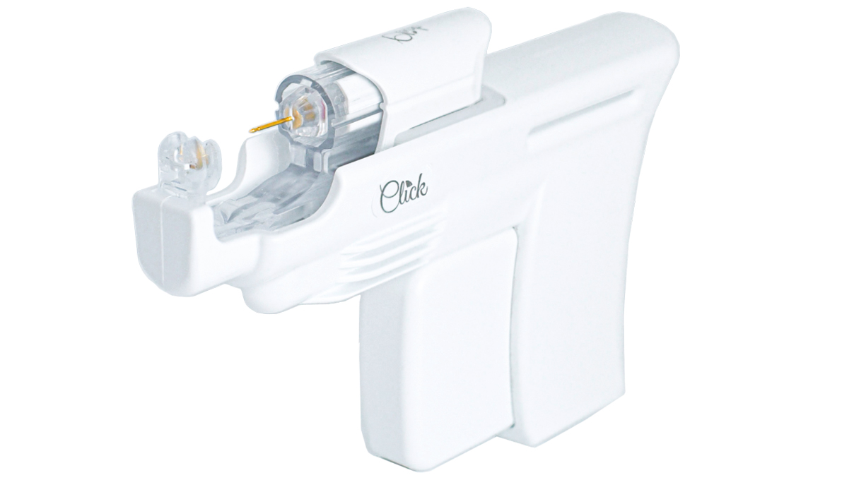 QPP Boucles d’oreilles puces JCM1, Mickey, Émail blanc, Sous licence Disney, Blanc, 1 paire