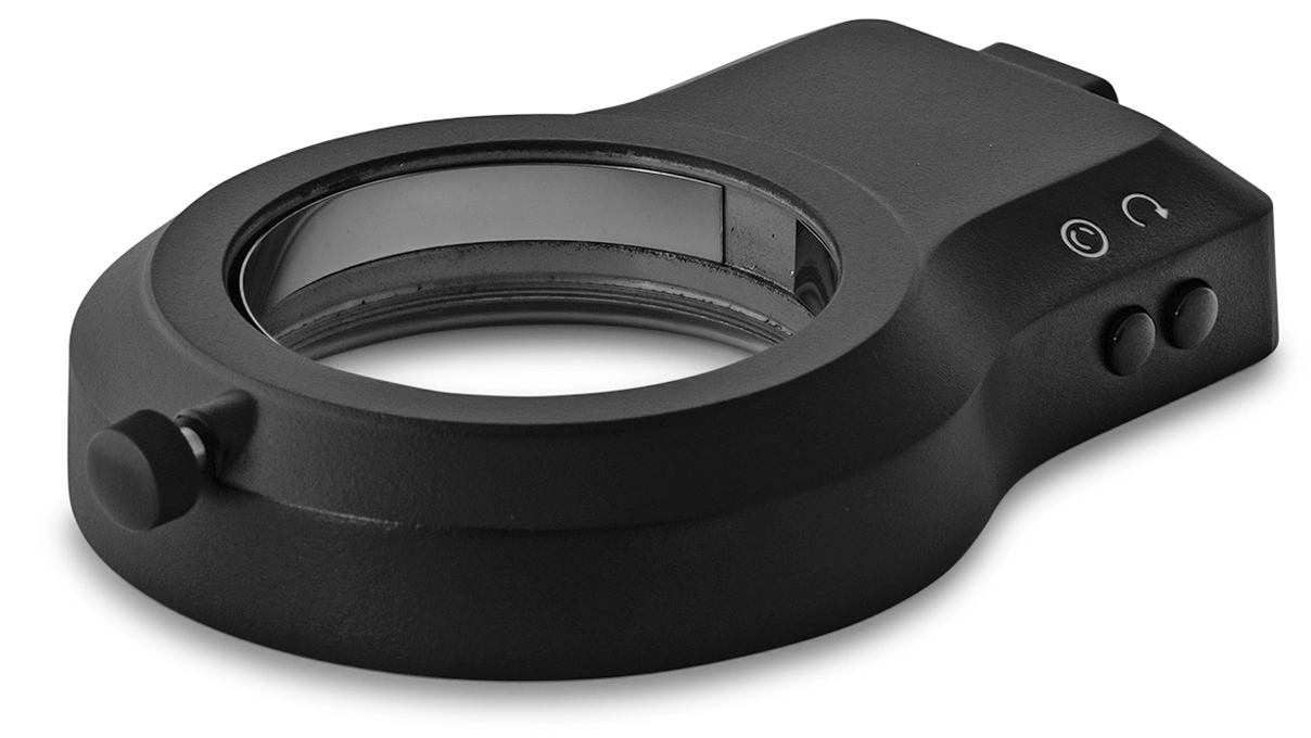 Luminaire annulaire K LED segmentable, 48 LED sur 2 rangées, 4 modes : plein, demi-cercle, quart de cercle ou 2 quarts de cercle
opposés, Ø 66 mm