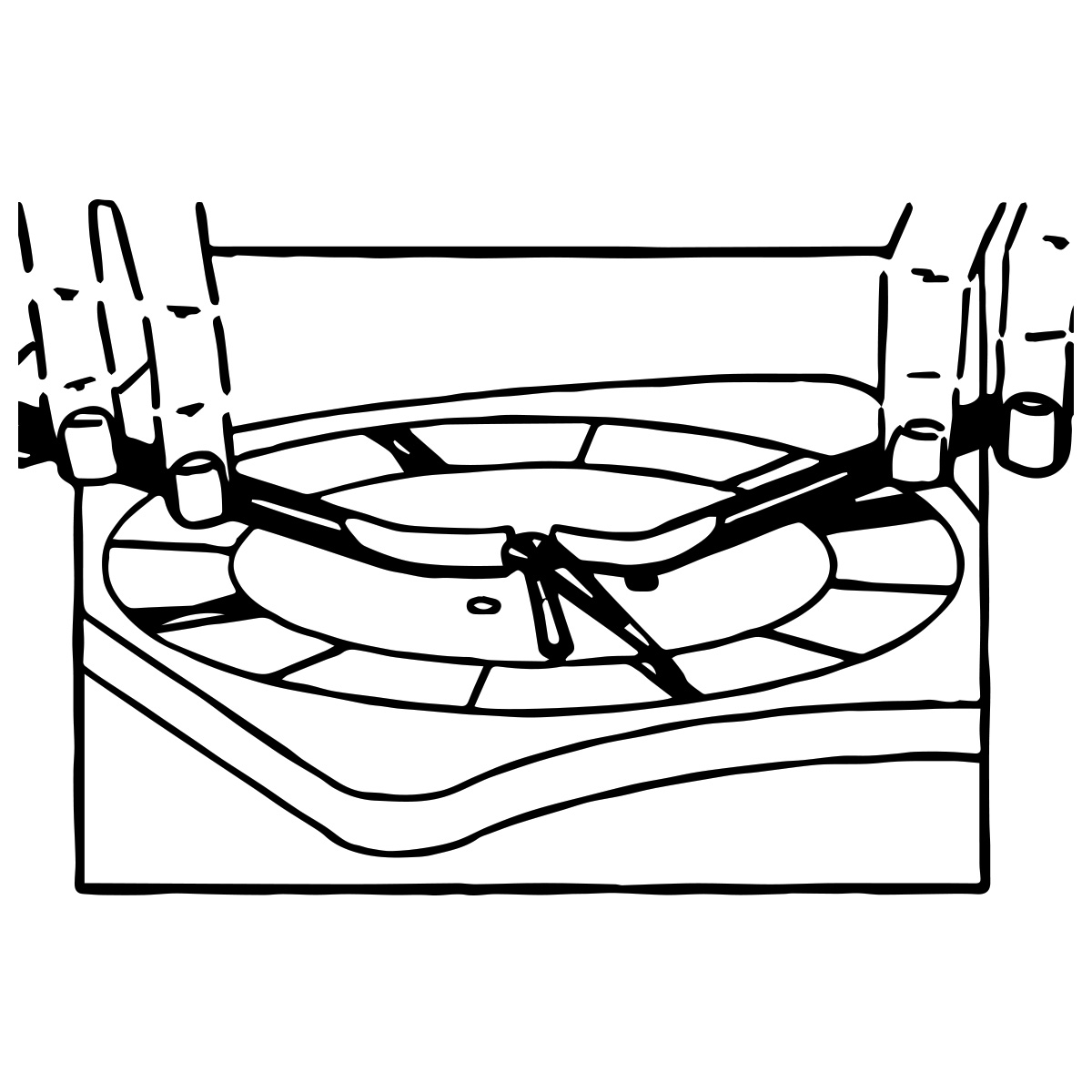 Bergeon 30012 paire de leviers pour aiguilles, longueur 105 mm, largeur 9 mm