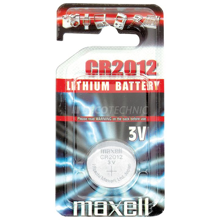 Maxell Pile lithium CR 2012 emballage en blister de 1 pcs