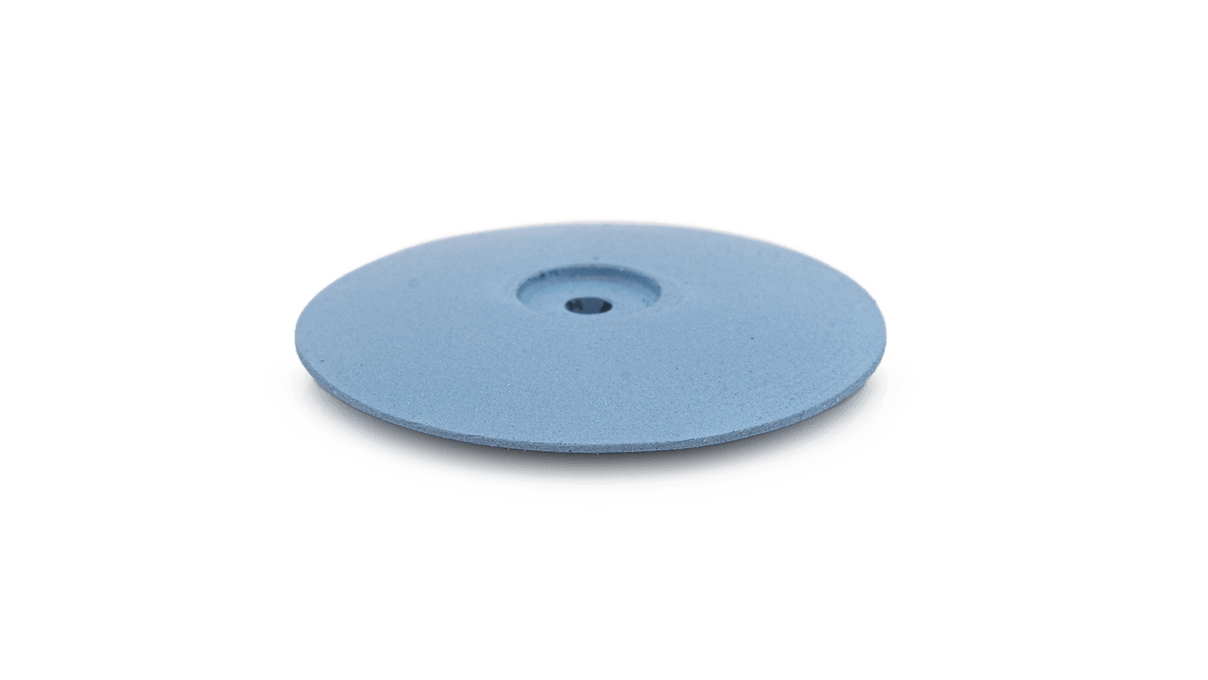 Polissoir Universal, bleu clair, lentille, Ø 22 x 4 mm, souple, grain fin