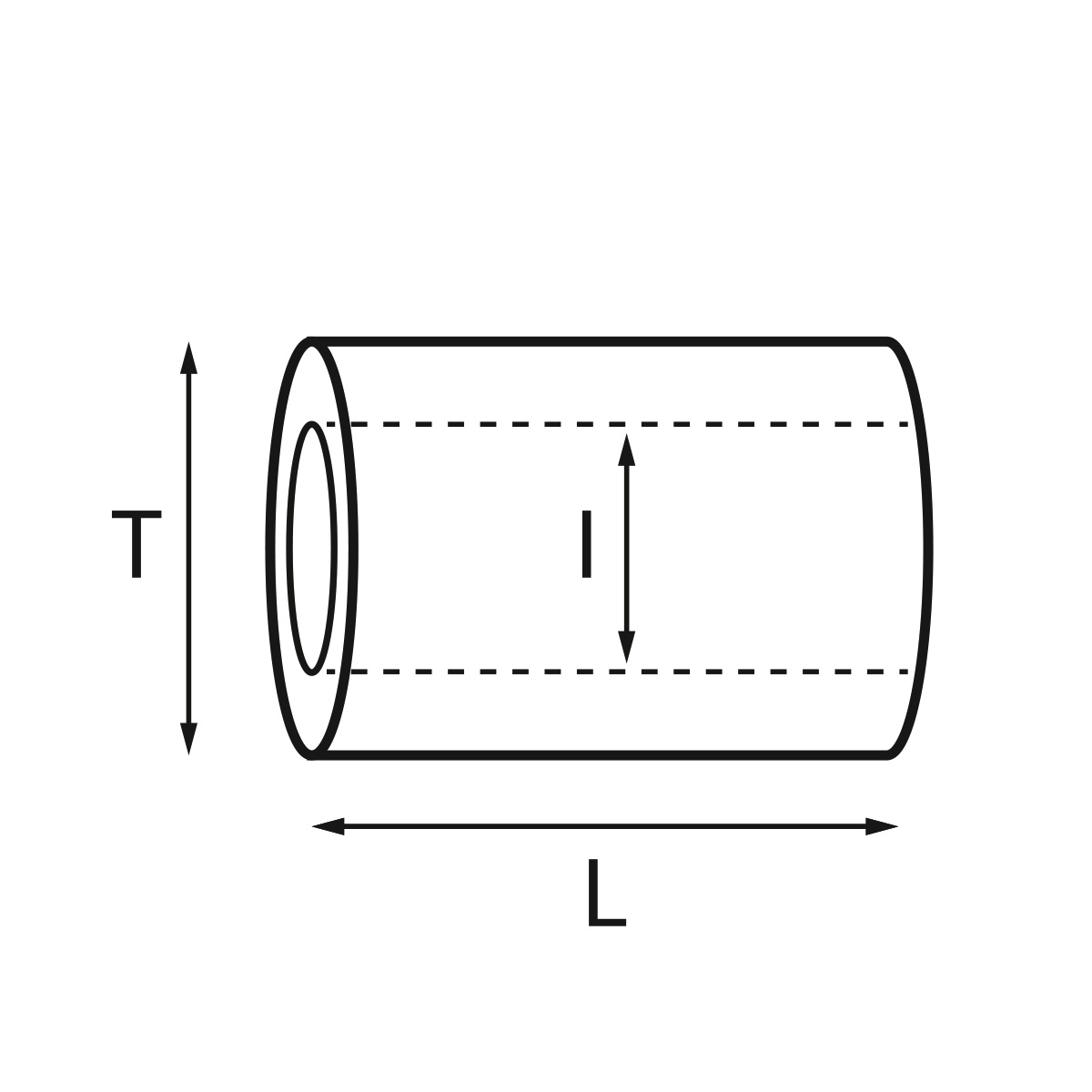 Gehäusetube Typ AS 610, Tubus Ø 1,8 mm, Länge 3 mm, Innen Ø 1,4 mm, für wasserdichte Kronen