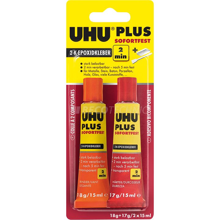 UHU plus sofortfest Adhésif bi-composant Contenue total 35 g