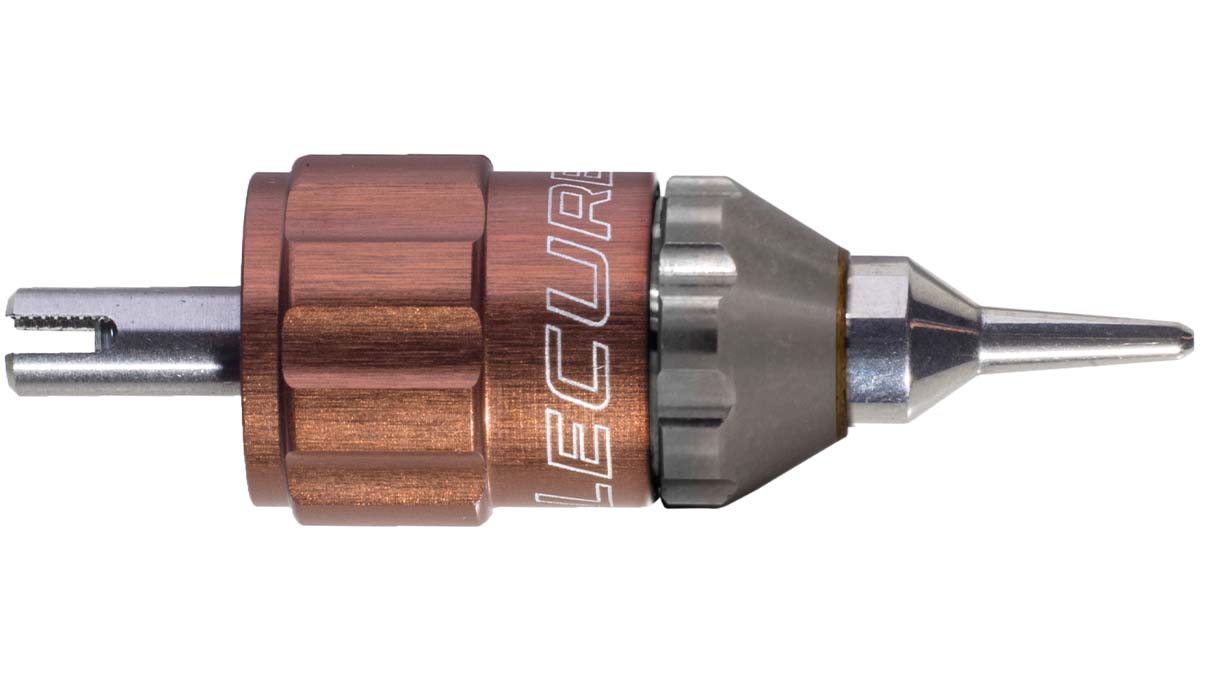 Lecureux tête de tournevis Screw-On, réglable, Ø 2,5 mm, brun, avec porte-mèche