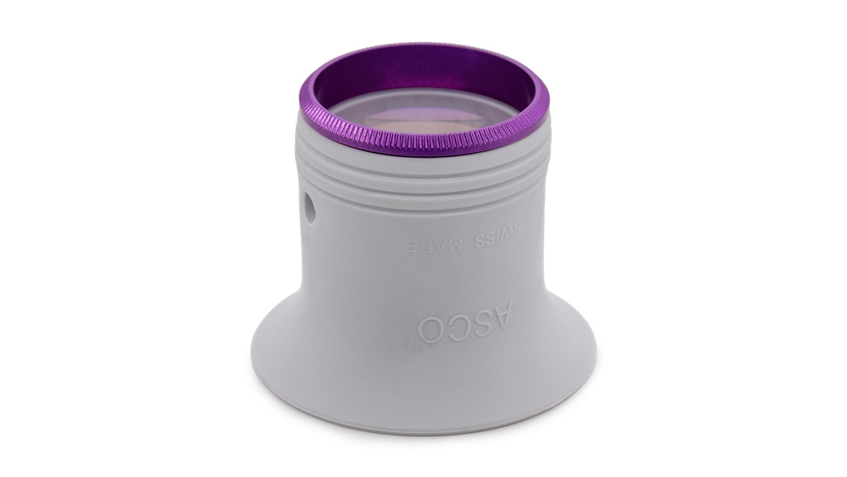 Asco Loupe d'horloger type HC, Élargissement 3,5x, Violet