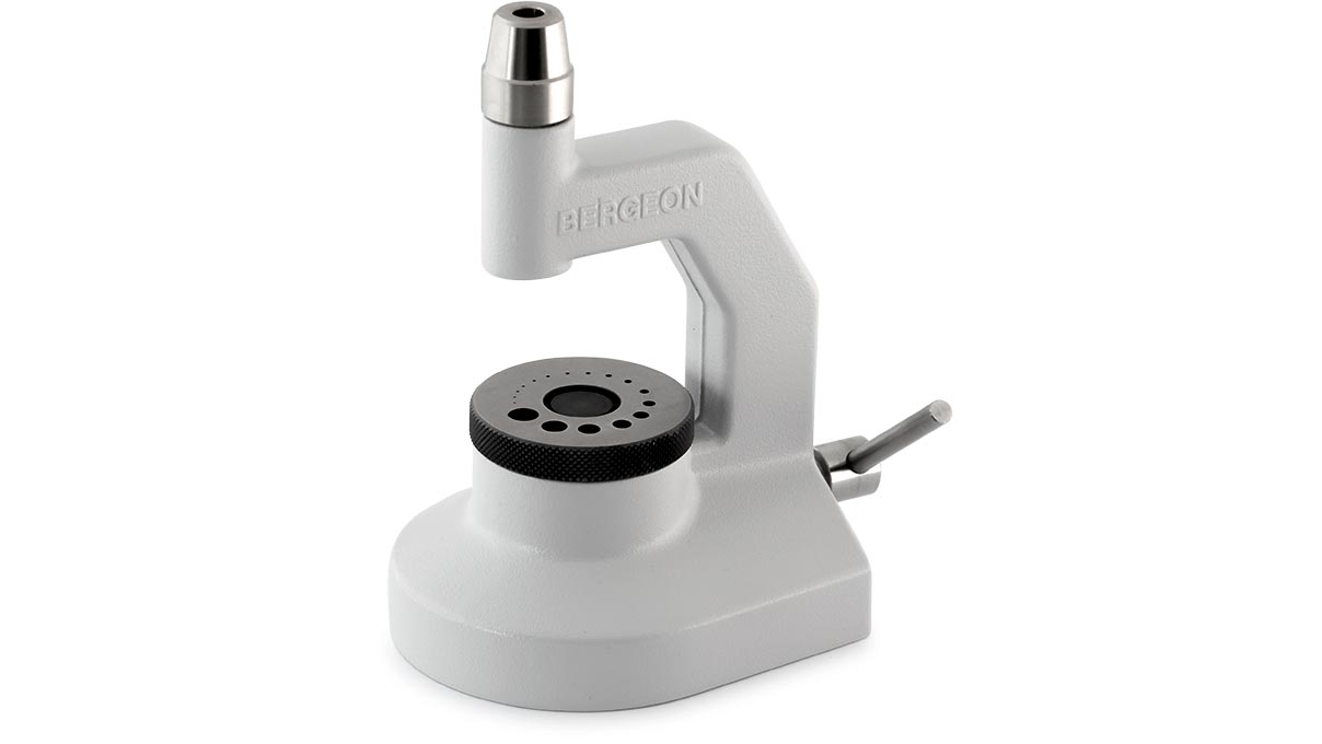 Bergeon 15285-B potence à river avec 50 rivoirs, en mallette