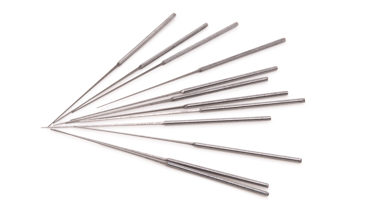 Bergeon 1961-A-7-012 Equarrissoir à pivots, 5 pans, Ø 0,25 mm, 12 pièces