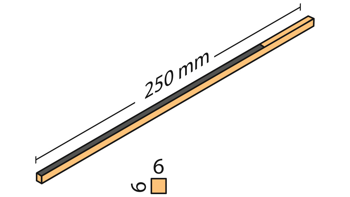 Lime d'émeri, carrée, longueur 250 mm, très fin, grain 2000