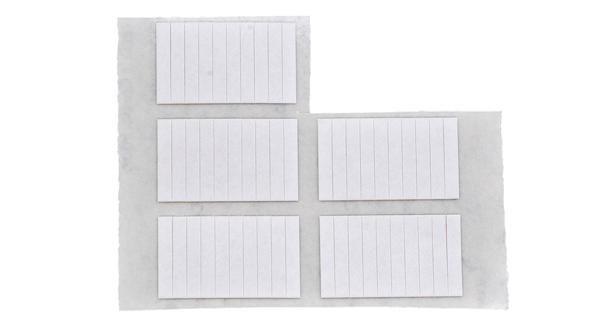 Etiquettes adhésives pour fixation du cadran, rectangulaires, 60 pièces