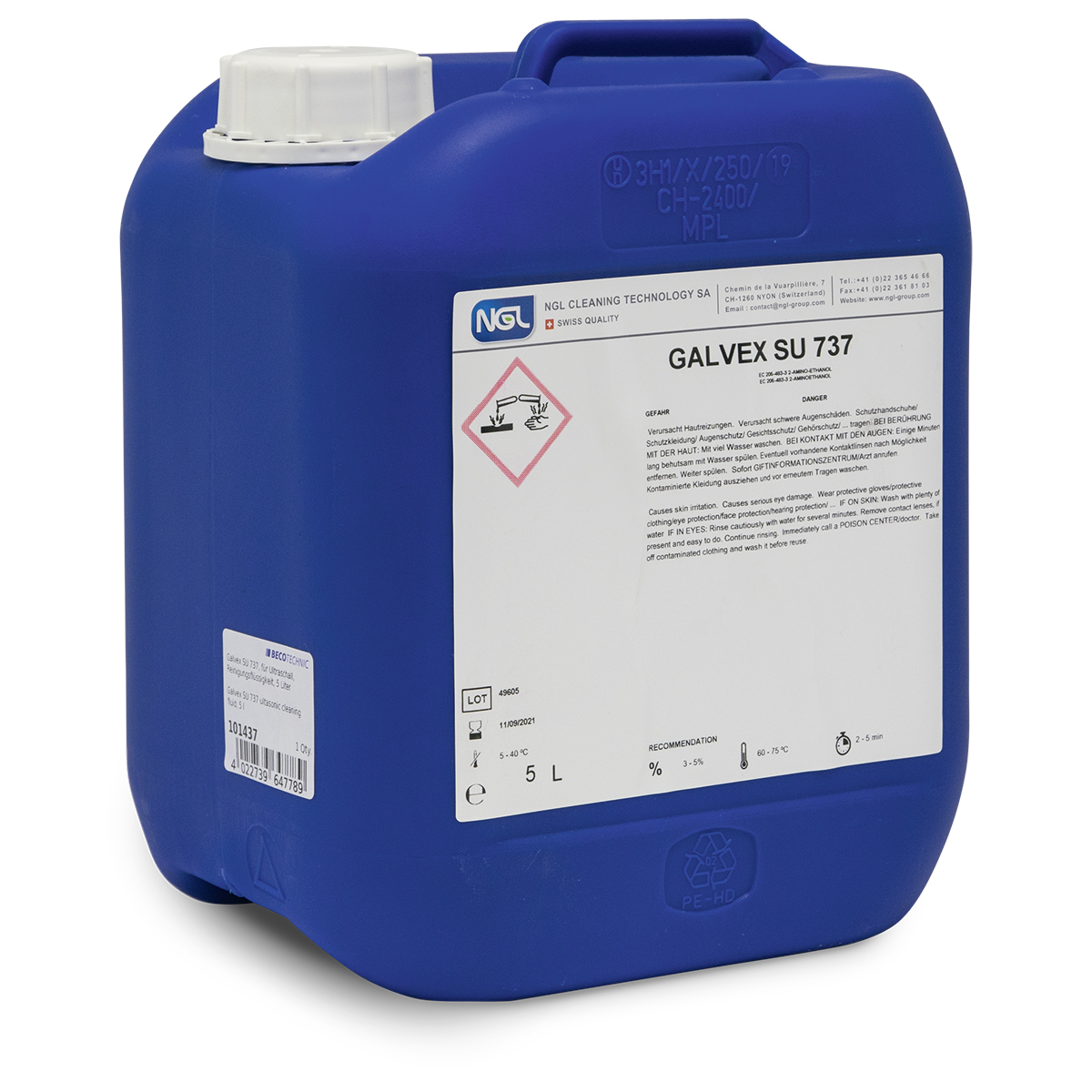 Galvex SU 737 liquide de nettoyage, 5 l