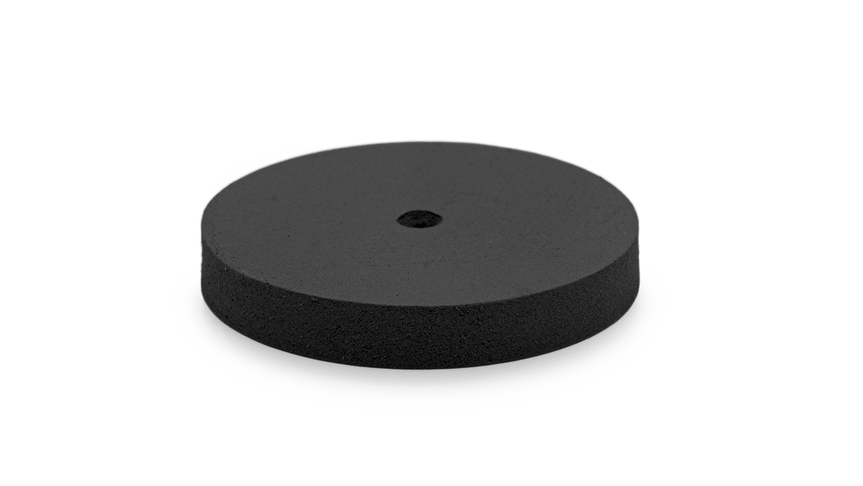 Polissoir Universal, noir, roue, Ø 22 x 3 mm, souple, grain moyen