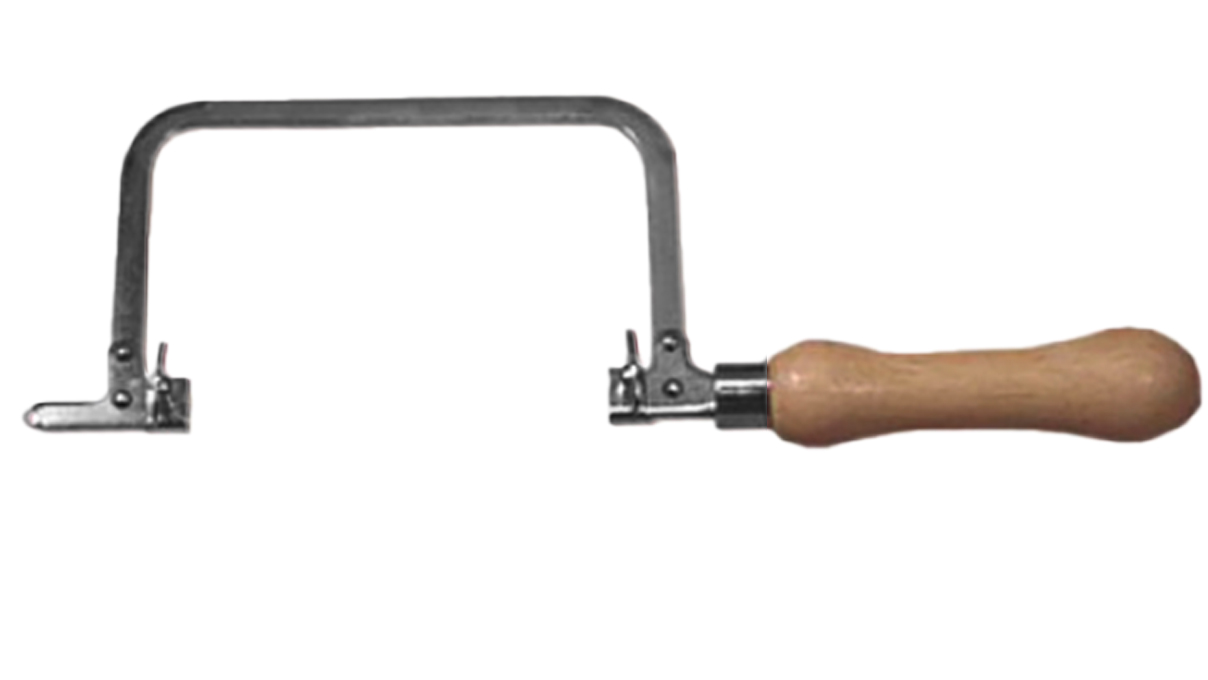 Bergeon 2808 Cadre de scie, poignée en bois, sans lame de scie