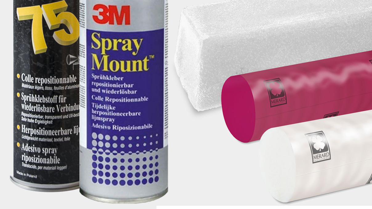 Colle en spray & graisse à poncer