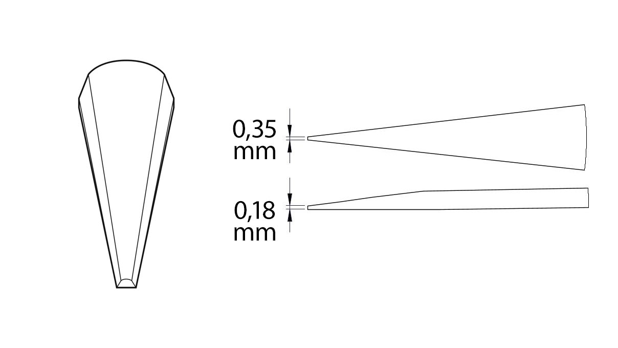 Beco Technic brucelles, Forme AM, Laiton, BRA, 125 mm