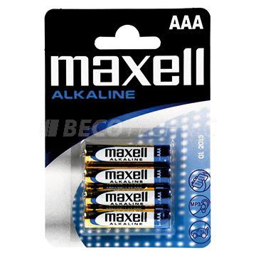 Maxell LR03 alkaline 4 pièces blister, pile AAA