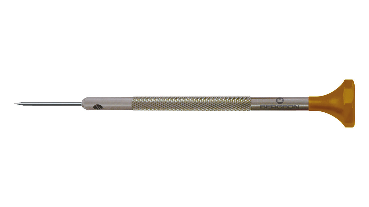 Bergeon 30081-130 Tournevis acier inox 1,30 mm, brun, tête ergonomique en matière synthétique POM
autolubrifiant