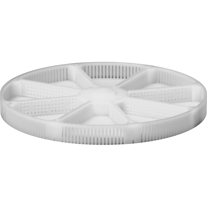 Panier en plastique, hauteur 8 mm (hauteur intérieure 6,5 mm), Ø 80 mm, avec 8 cloisons, N° 15883 pour ACS900