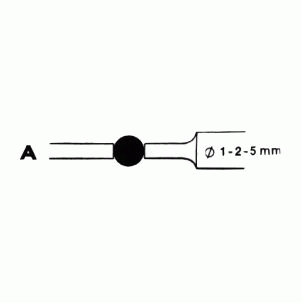 Touches cylindrique pour micromètre SABI, métal dur, Ø 0,50 mm (jeu)