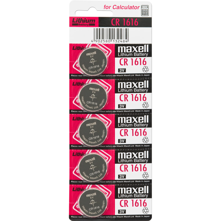 Maxell Pile lithium CR 1616 emballage en blister