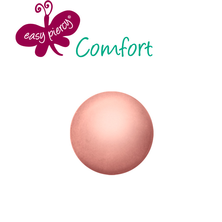 Easy Piercy Comfort 1 paire de boutons d'oreilles Ø 2,95 mm, or rose, boule