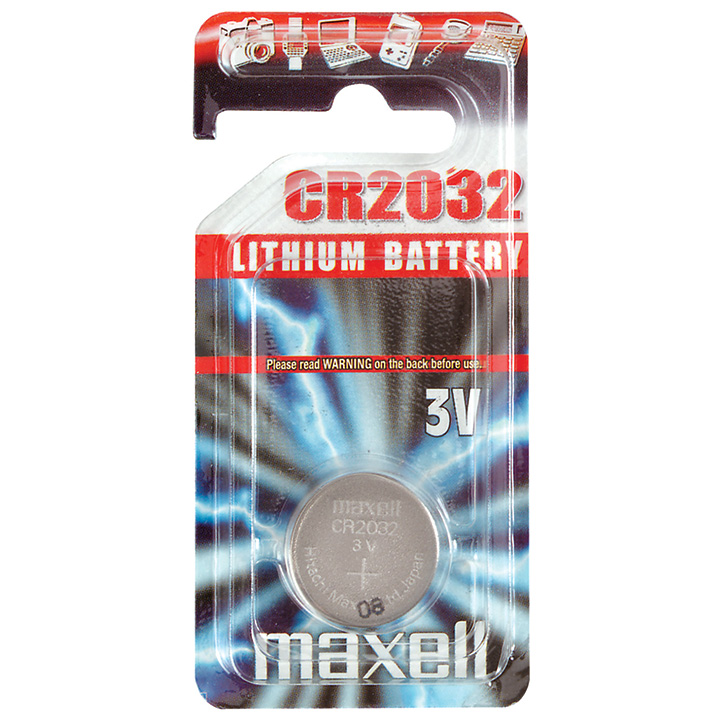Maxell Pile lithium CR 2032 emballage en blister