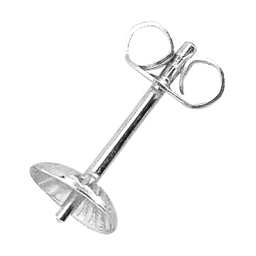 Tige de dormeuse 925/- argent avec calotte Ø 5,0 mm