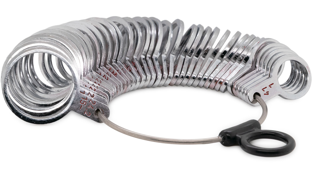 Baguier, métal, taille UE 1 - 36, circonférence intérieure 41 - 76 mm, plat, largeur 2 mm