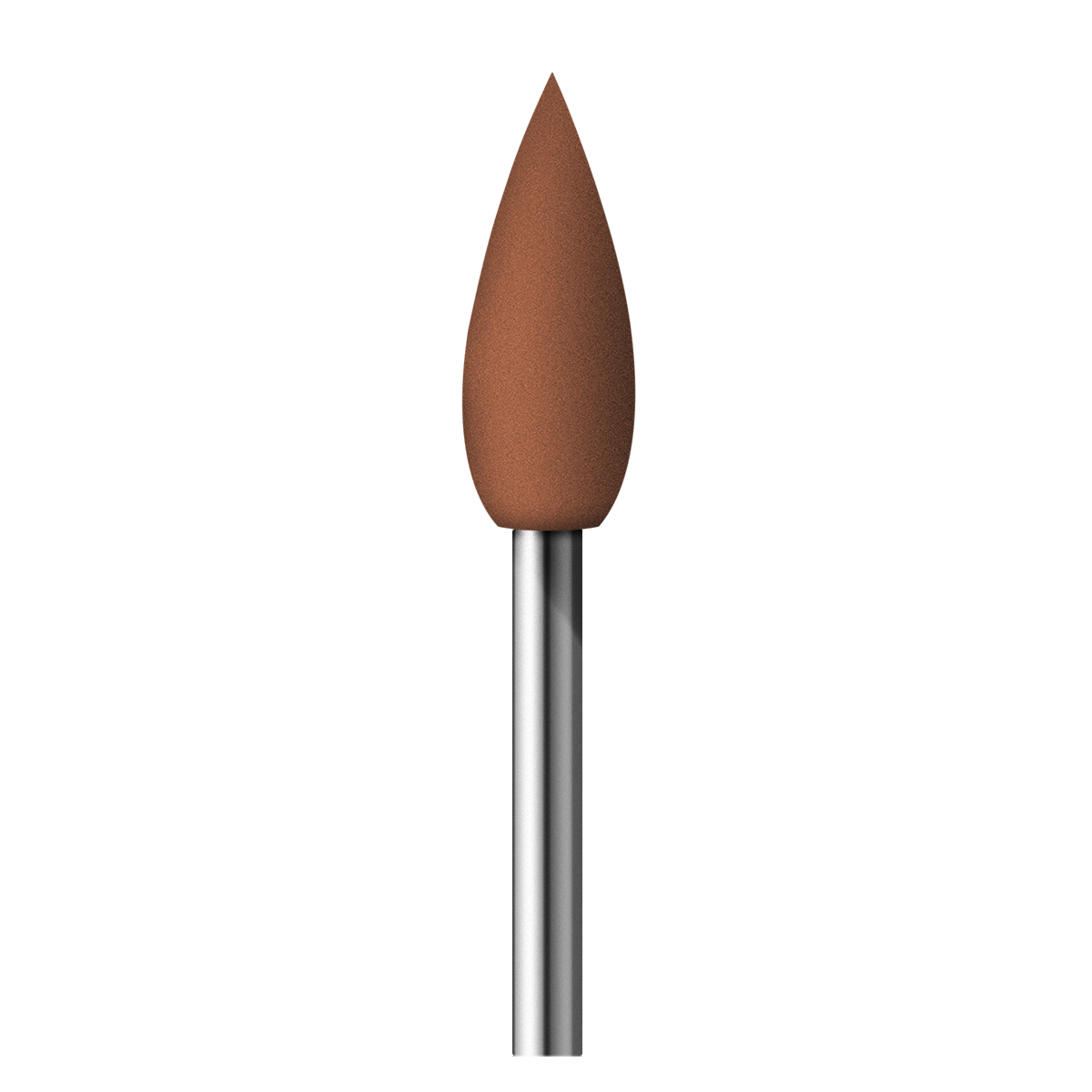Polissoir Alphaflex, brun, pointe, Ø 5,5 x 16,3 mm, grain grossier, tige HP