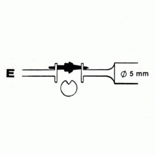 Touches forme V pour micromètre SABI, métal dur, Ø 5,00 mm (jeu)