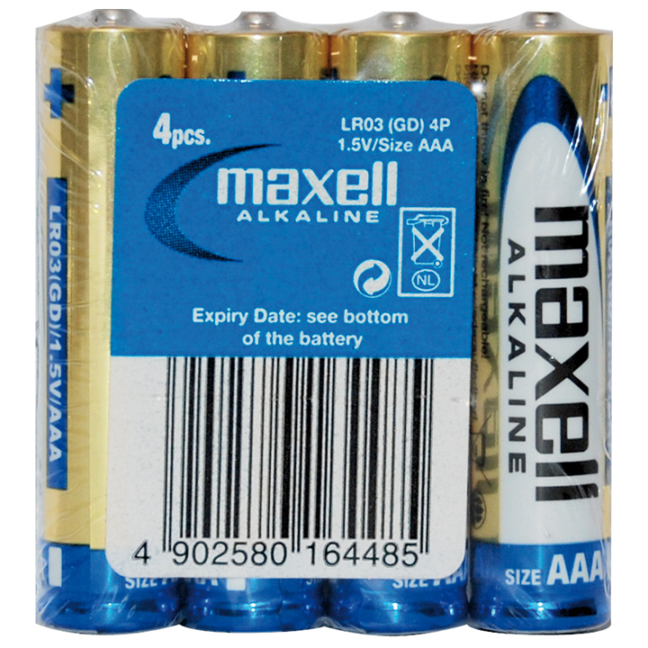 Maxell LR03 shrink, alkaline, pile AAA
