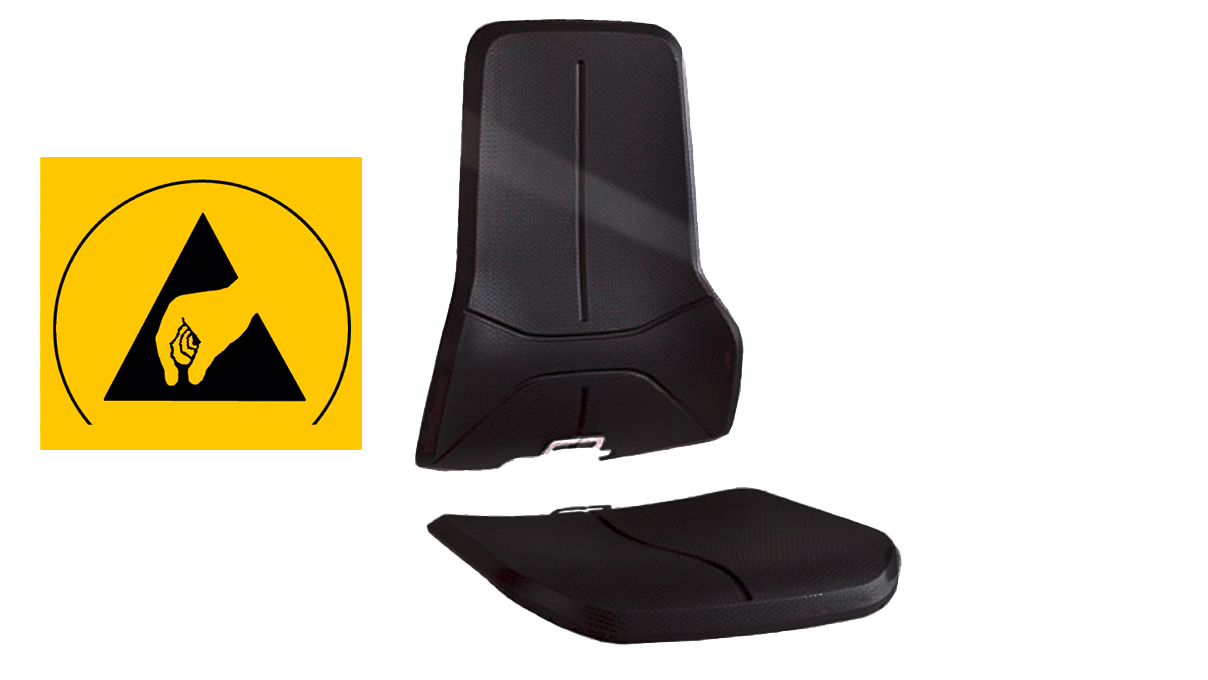 Bimos Neon Elément de rembourrage en similicuir Magic 9588E-MG01 ESD pour siège de travail Neon, noir