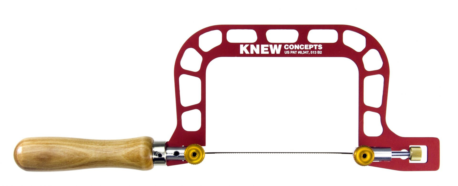 Arc de scie Knew Concepts MK 3CS avec levier de serrage et vis de réglage fin pivotante