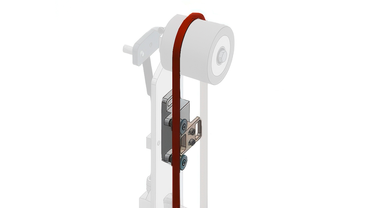 Micromecalp Fine Belt System, accessoire pour système de ponçage à bande, pour bandes étroites de 6 mm à 10 mm de largeur