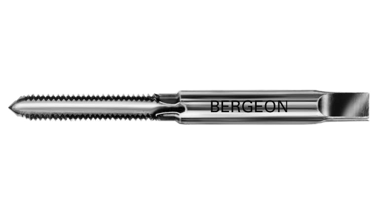 Bergeon 30063-B taraud à main, HSS, Ø 1 mm, 3 pièces