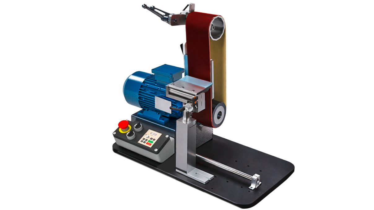 Micromecalp X550 Easy Belt, système de ponçage à bande avec bande de travail horizontale, plaque
d’appui interchangeable, réglage de vitesse variable 0 - 1.800 tr/min, 230 V