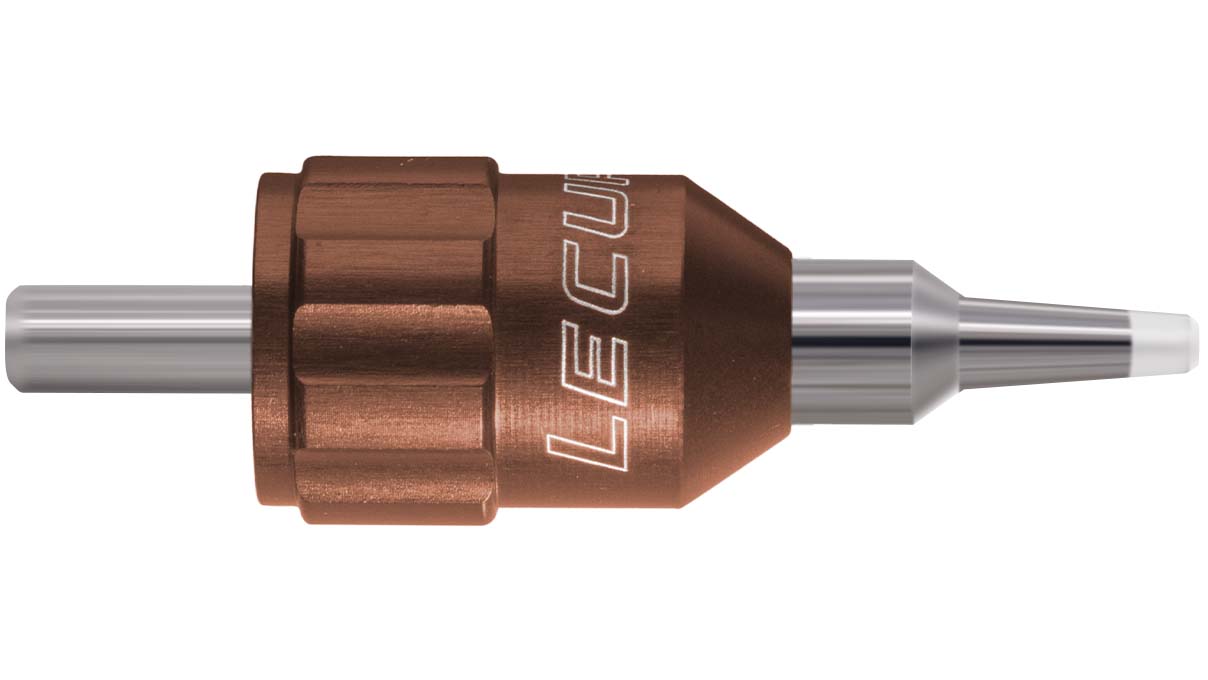 Lecureux tête de tournevis Screw-On, Ø 1,5 mm, brun, avec porte-mèche et protection nylon