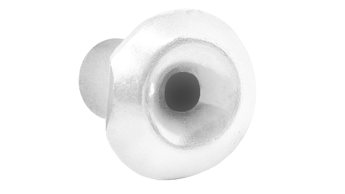 QPP Ohrstecker A47, Rund Ø 4,5 mm, Emaille schwarz, Edelstahl weiß, 1 Paar