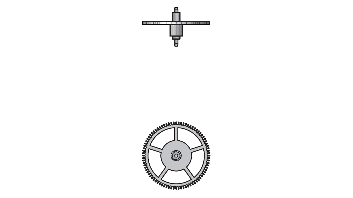 ETA00220.6498-2.160832 Roue de seconde sans seconde
