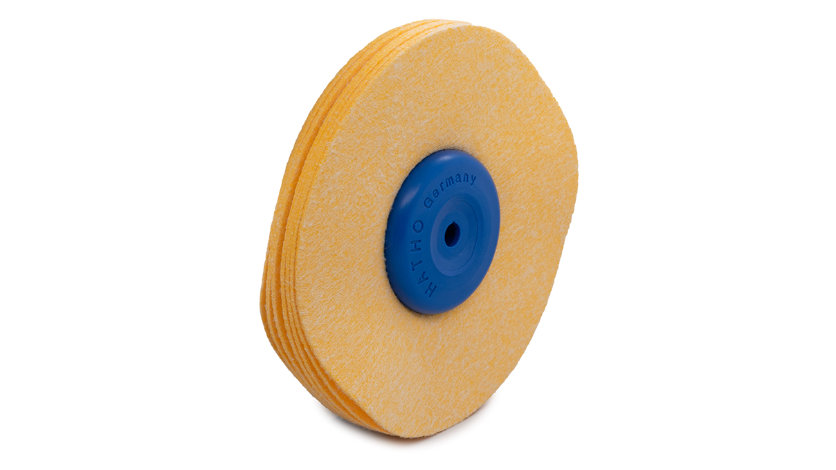 Hatho Disque de polissage, cuir microfibre, Ø 100 mm, 7 couches