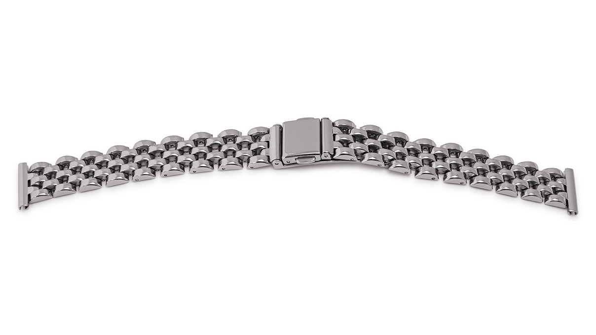 Bracelet en métal, acier inoxydable, poli, anse 13 - 16 mm