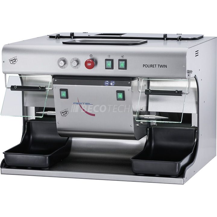 Unité de polissage Reitel Poliret Twin, avec aspiration, 2 postes de travail, 2 moteurs