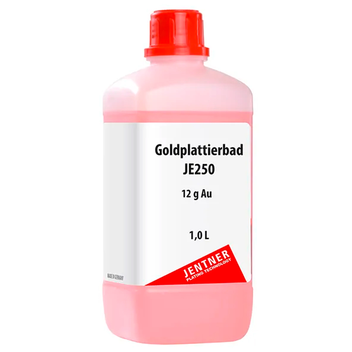 Jentner bain de placage d'or JE250, or pâle, 3g Au/l, acidique, prêt à l'emploi, 1 l