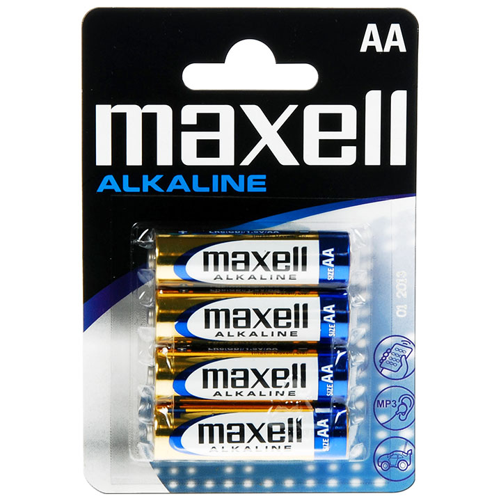 Maxell LR6 alcaline 4 pièces blister, pile AA