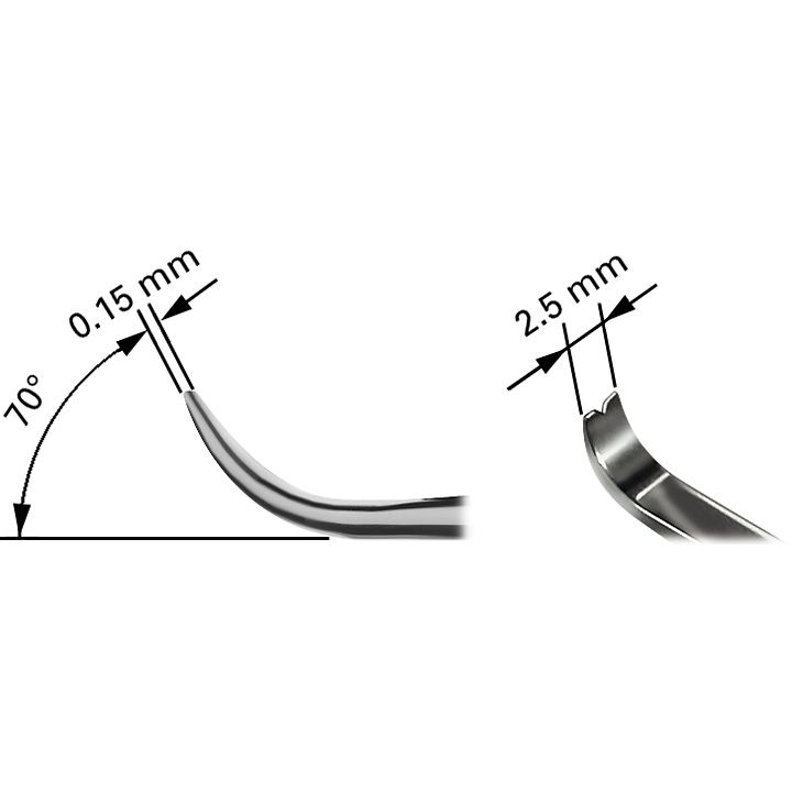 Bergeon 30018 Paire de leviers fins pour aiguilles, 105 mm