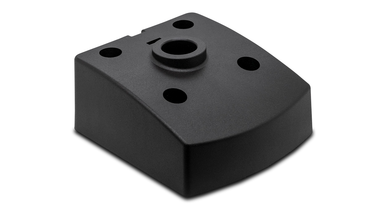 Socle pour luminaires Waldmann, plastique, plat, noir
