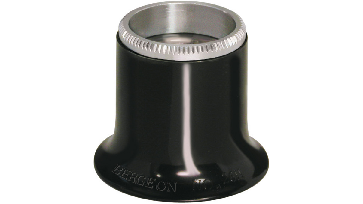 Bergeon 2611-N-3.5 Loupe d'horloger, plastique, noir, grossissement 2,8x